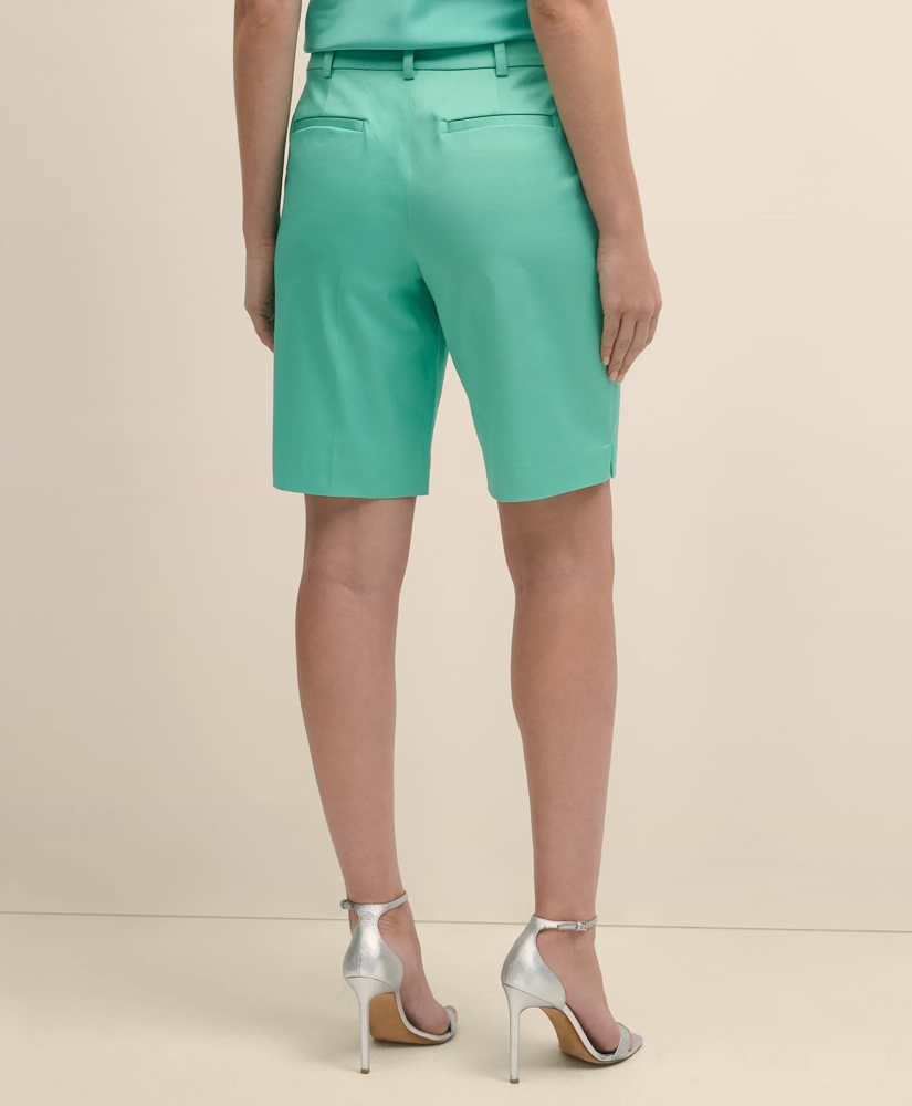 Cotton Blend Twill Bermuda Shorts, image 3