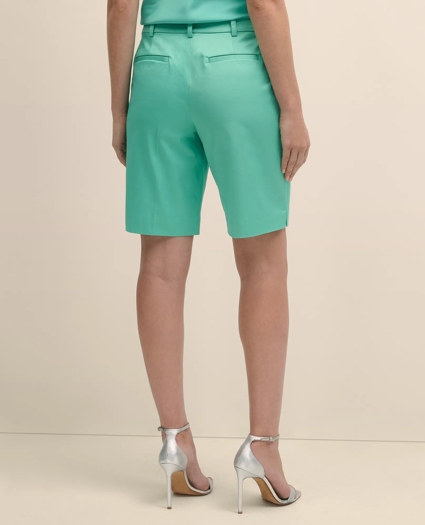 Cotton Blend Twill Bermuda Shorts, image 3