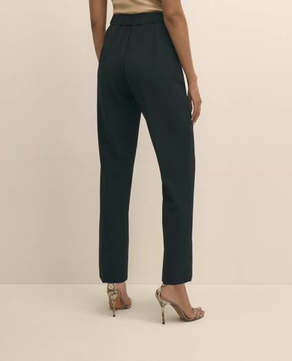 Easy Fit, Elastic Back Fine Twill Stretch Crepe Wide-Leg Pants, image 4