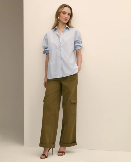 Relaxed Twill Cargo Pants, image 1