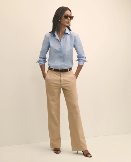 Cotton Blend Relaxed Chino Pants, image 1