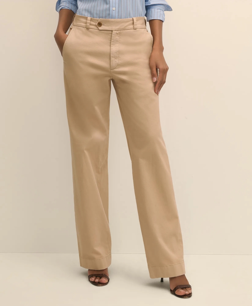 Cotton Blend Relaxed Chino Pants, image 2