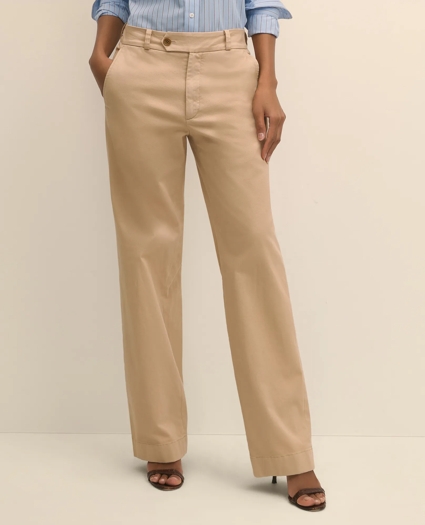 Cotton Blend Relaxed Chino Pants, image 2