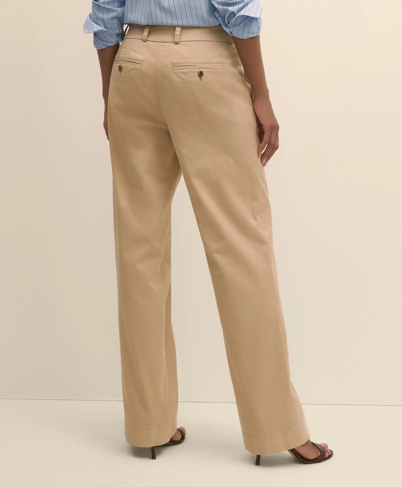Cotton Blend Relaxed Chino Pants, image 4