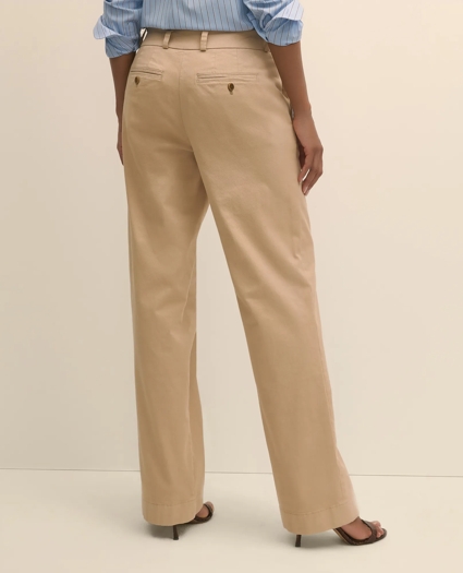 Cotton Blend Relaxed Chino Pants, image 4