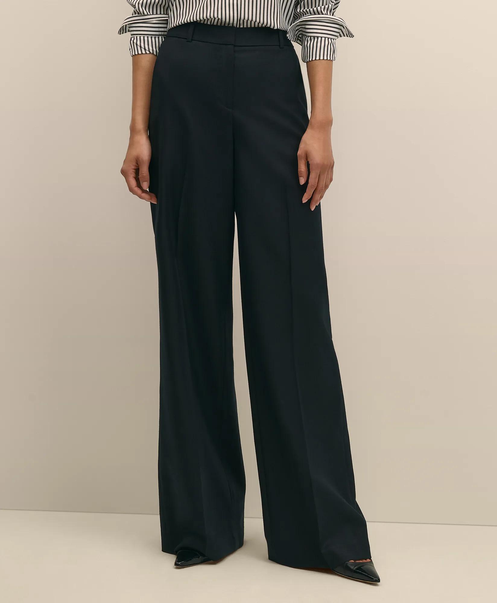 Wool Flannel High Waisted Wide-Leg Pant, image 2