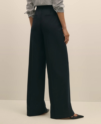 Wool Flannel High Waisted Wide-Leg Pant, image 3