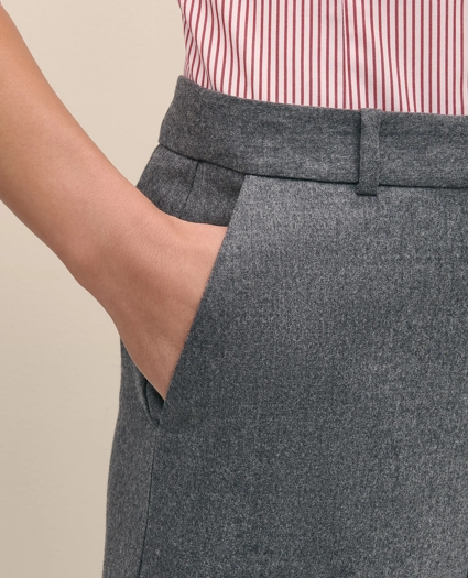 Wool Flannel High Waisted Wide-Leg Pant, image 3