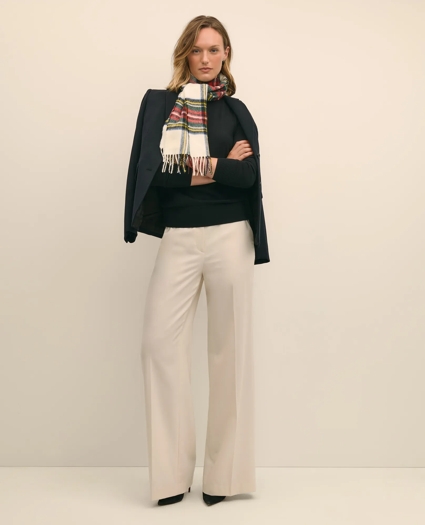 Wool Flannel High Waisted Wide-Leg Pant, image 1