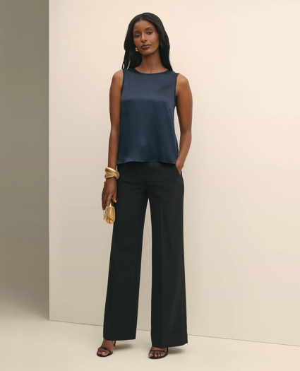 Crepe Wide-Leg Pants, image 1