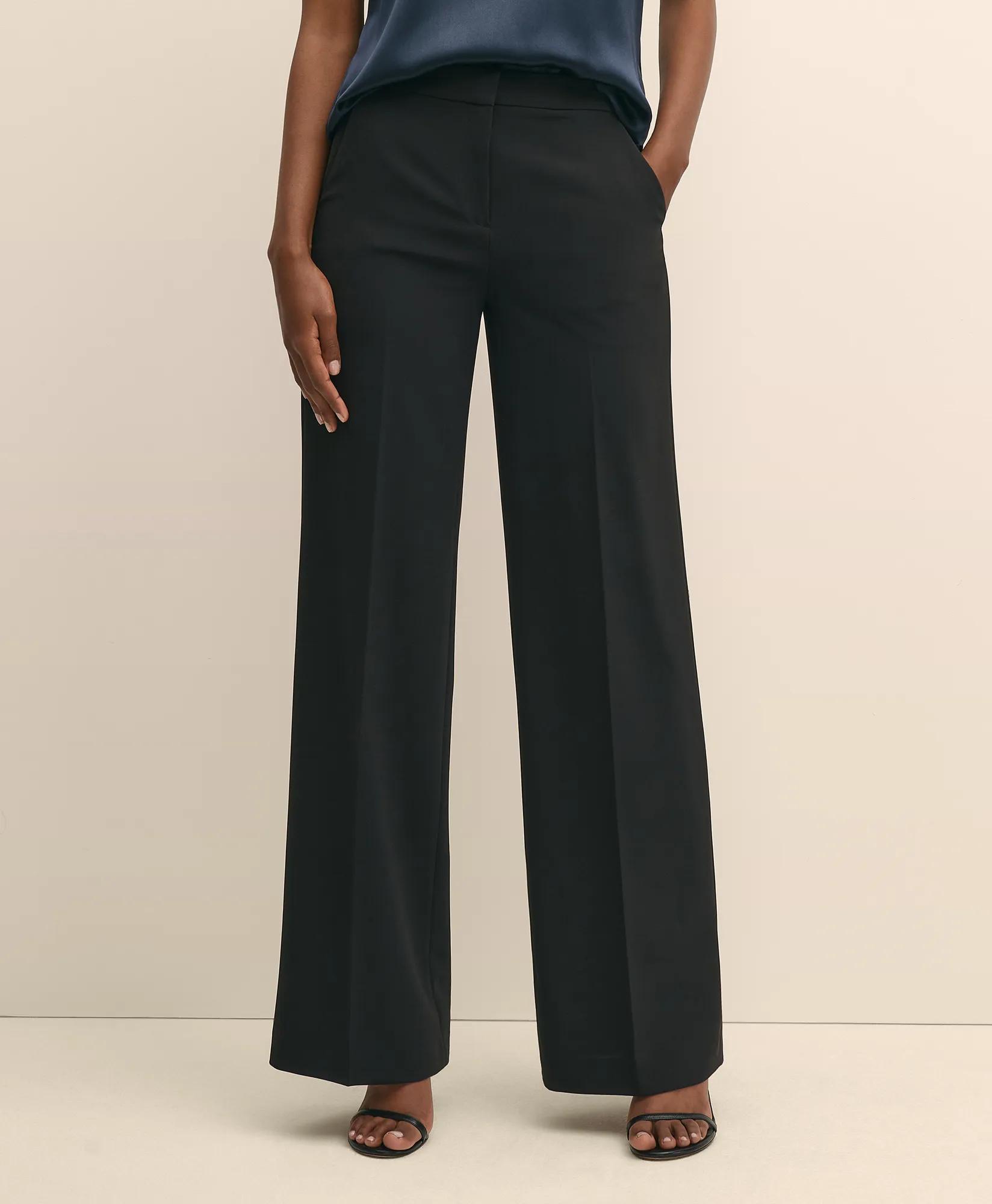 Crepe Wide-Leg Pants, image 2