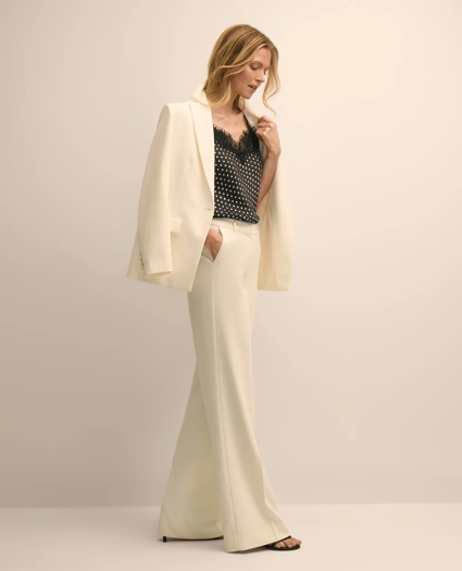 Crepe Wide-Leg Pants, image 1