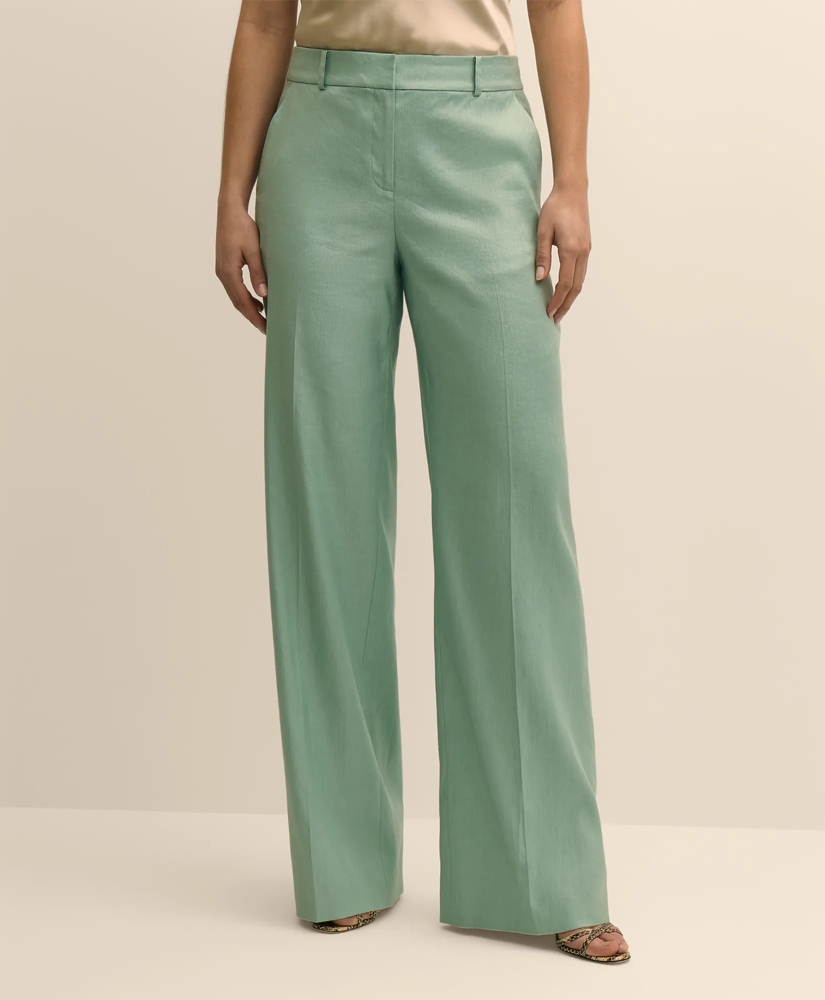 Linen-Blend Wide-Leg Pants, image 2