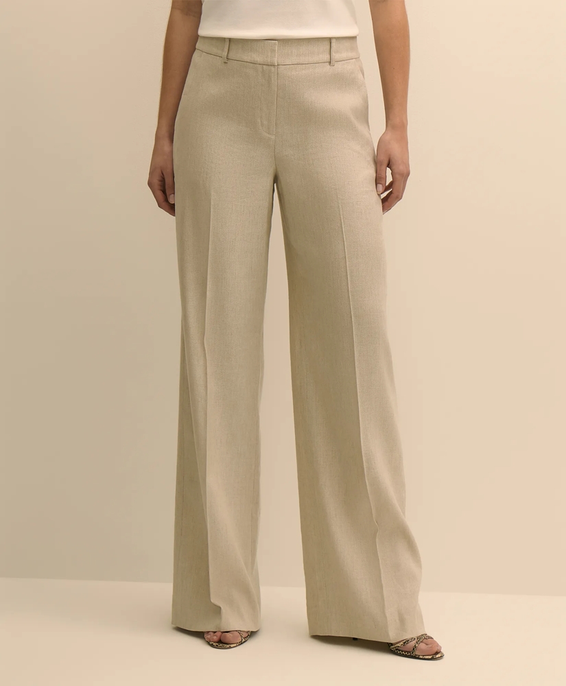 Linen-Blend Wide-Leg Pants, image 2