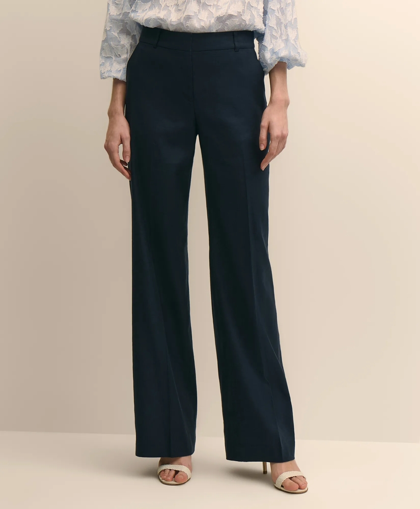 Linen-Blend Wide-Leg Pants, image 2