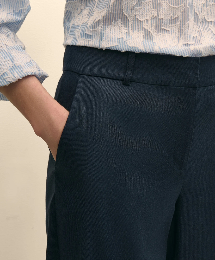 Linen-Blend Wide-Leg Pants, image 4