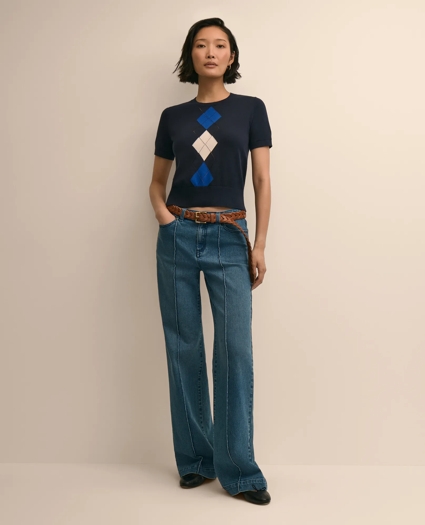 Cotton Pintuck Jeans, image 1