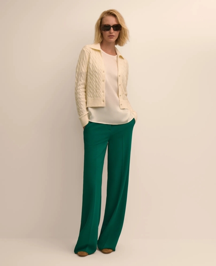Fine Crepe Wide-Leg Pant, image 1