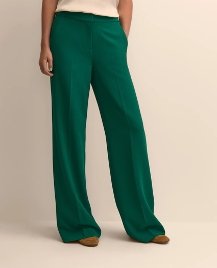 Fine Crepe Wide-Leg Pant, image 2