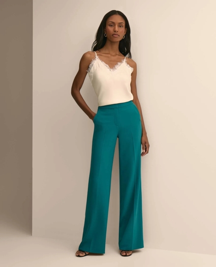 Fine Crepe Wide-Leg Pant, image 3