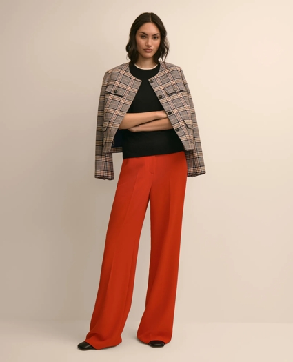 Fine Crepe Wide-Leg Pant, image 1