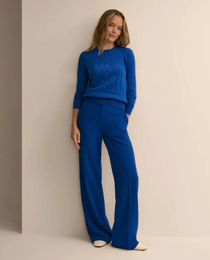Fine Crepe Wide-Leg Pant, image 1
