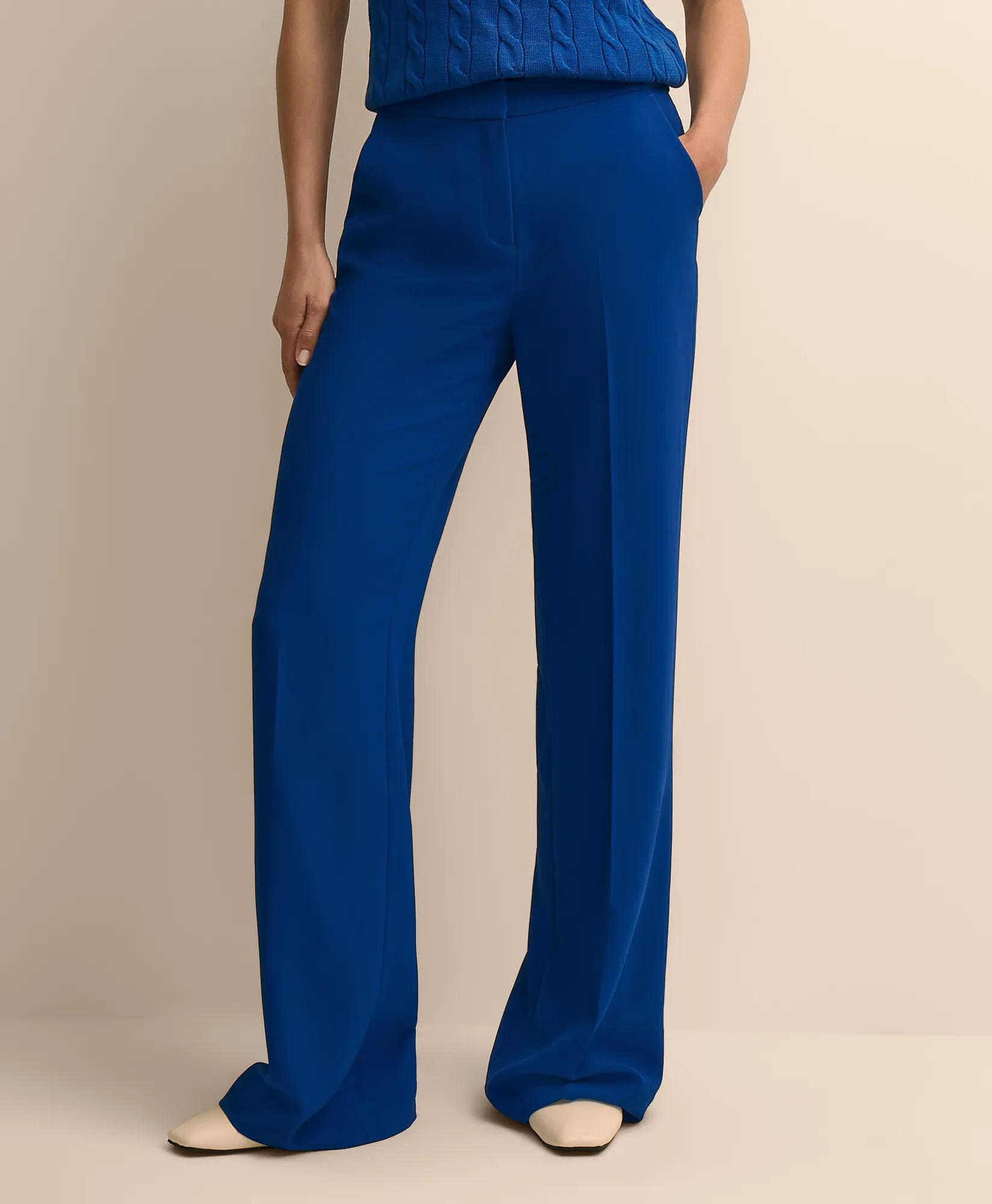 Fine Crepe Wide-Leg Pant, image 2