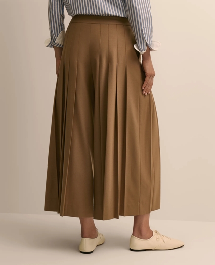 Wool-Blend Pleated Culottes, image 4