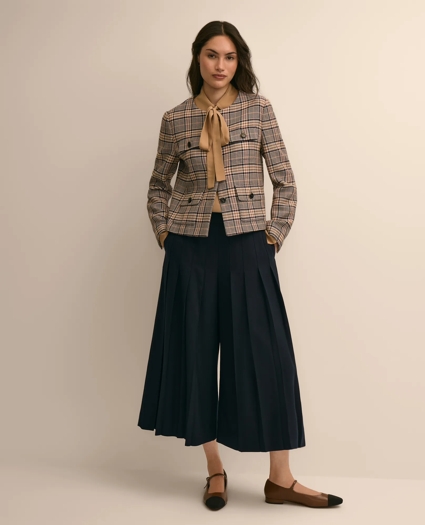 Wool-Blend Pleated Culottes, image 1