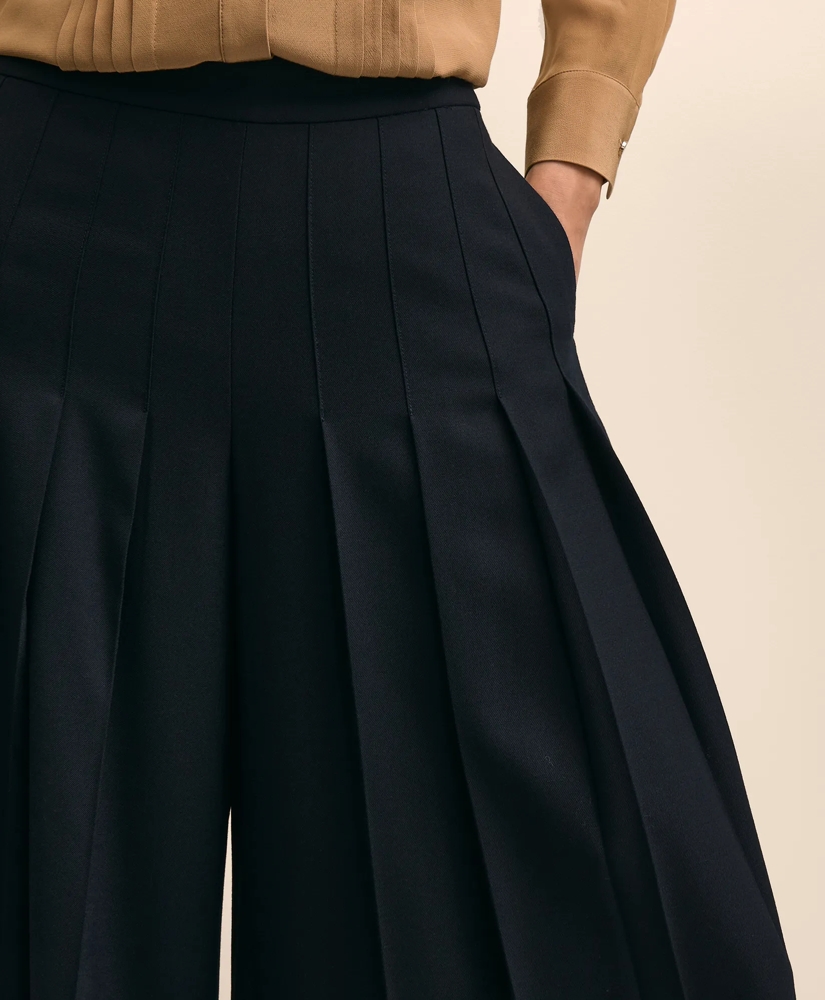 Wool-Blend Pleated Culottes, image 3
