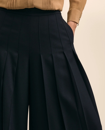 Wool-Blend Pleated Culottes, image 3
