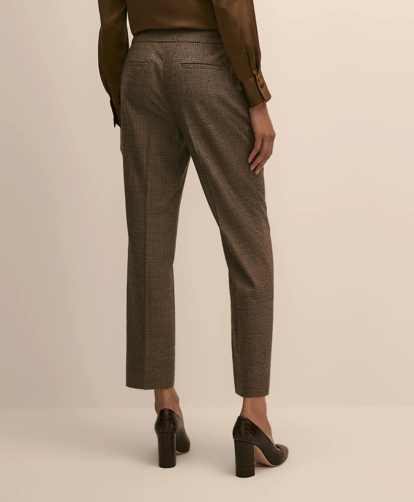 Wool Blend Houndstooth Slim Pants, image 4