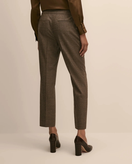 Wool Blend Houndstooth Slim Pants, image 4