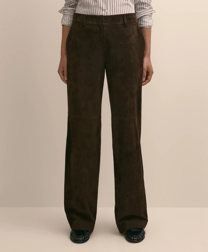 Suede Wide-Leg Pants, image 2