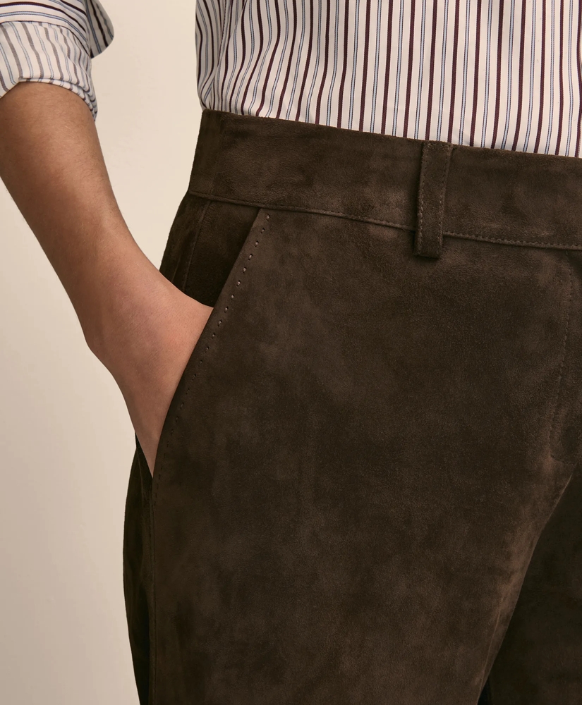 Suede Wide-Leg Pants, image 3