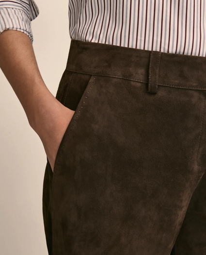 Suede Wide-Leg Pants, image 3