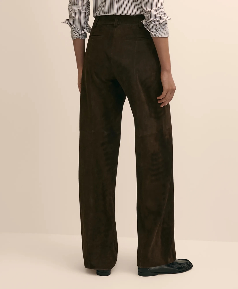 Suede Wide-Leg Pants, image 4