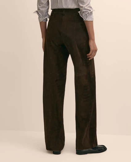 Suede Wide-Leg Pants, image 4