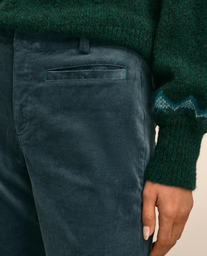 Cotton Blend Corduroy Flare Pants, image 4