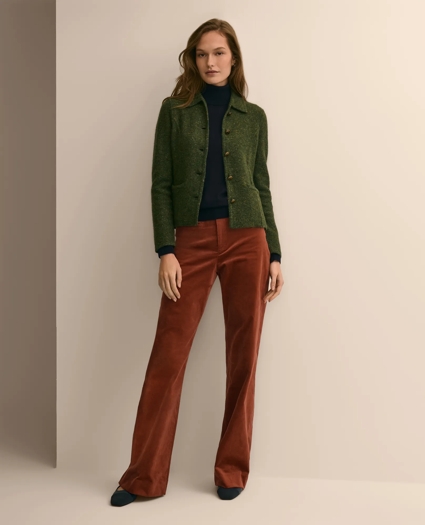 Cotton Blend Corduroy Flare Pants, image 1