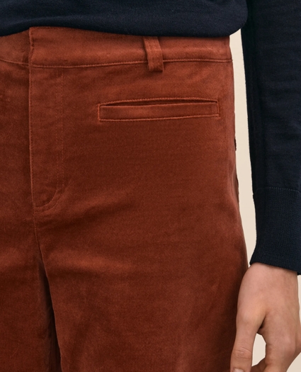 Cotton Blend Corduroy Flare Pants, image 3