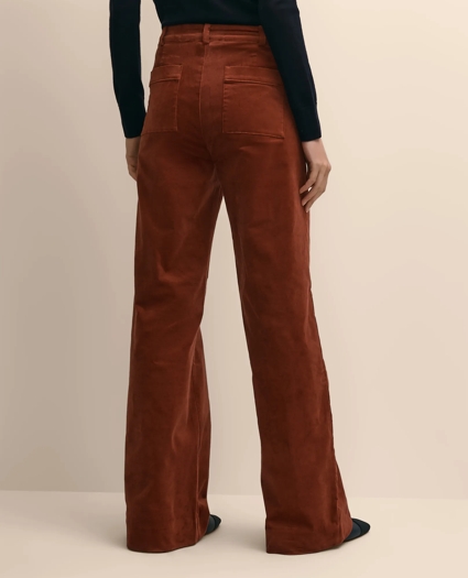 Cotton Blend Corduroy Flare Pants, image 4