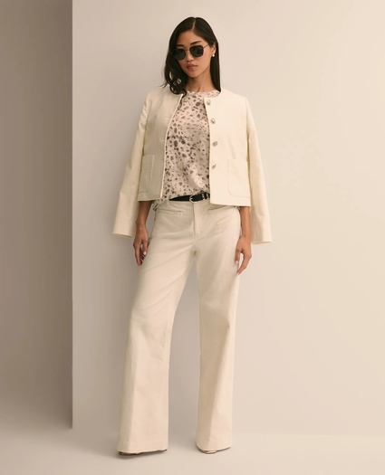 Cotton Blend Corduroy Flare Pants, image 1