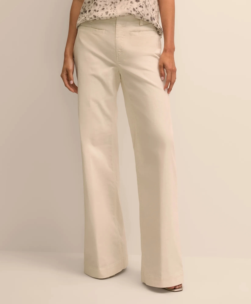 Cotton Blend Corduroy Flare Pants, image 2