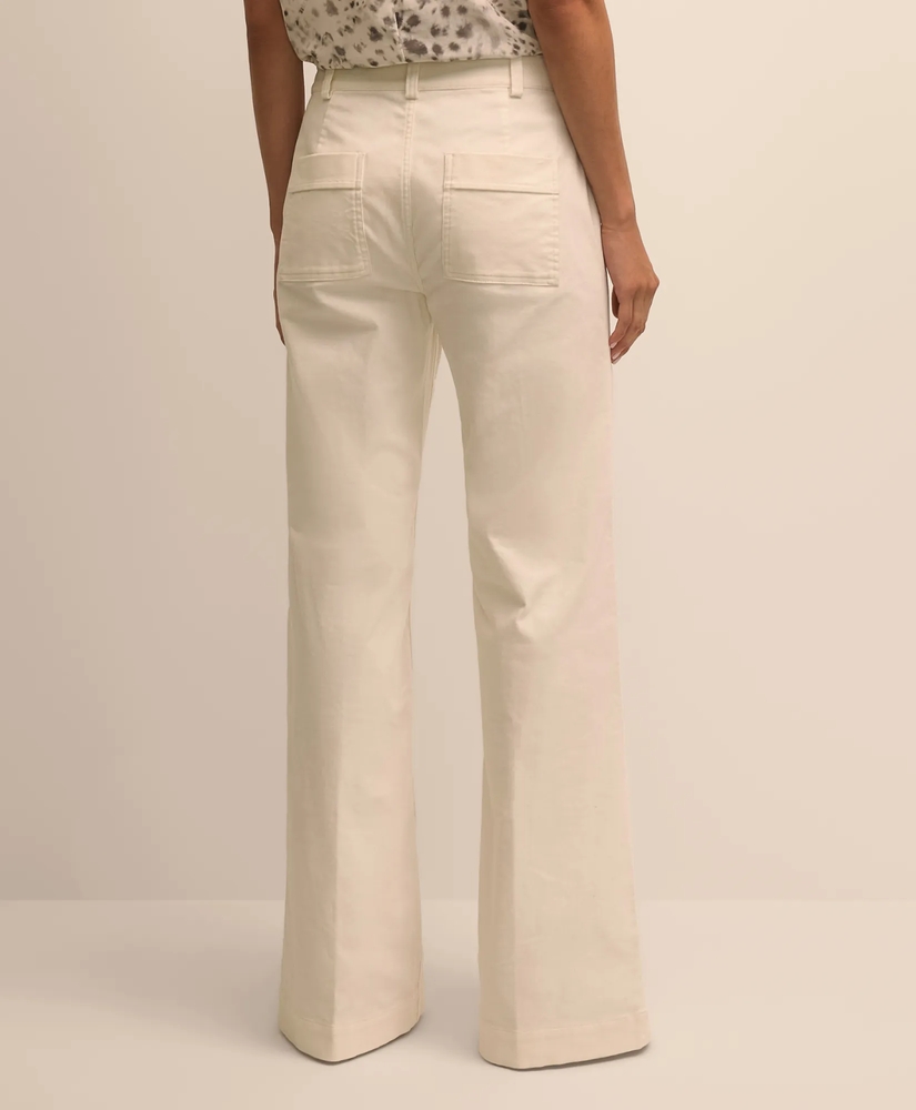 Cotton Blend Corduroy Flare Pants, image 4