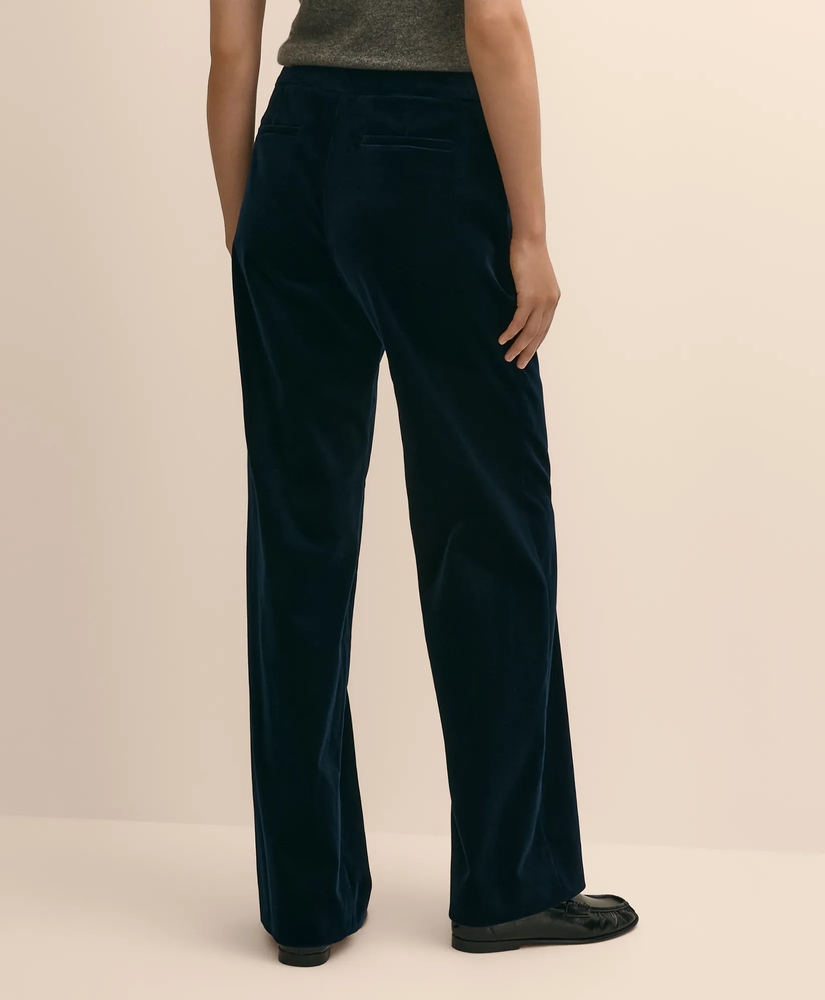 Silk Blend Wide-Leg Velvet Dress Pants, image 4