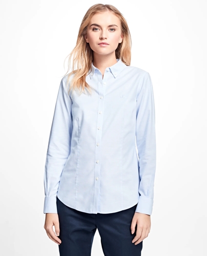 Non-Iron Tailored-Fit Supima® Cotton Dress Shirt, image 3