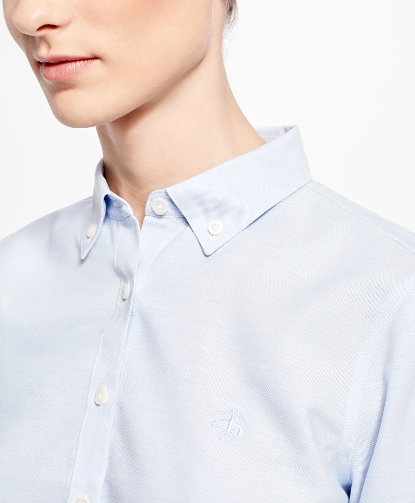 Non-Iron Tailored-Fit Supima® Cotton Dress Shirt, image 5