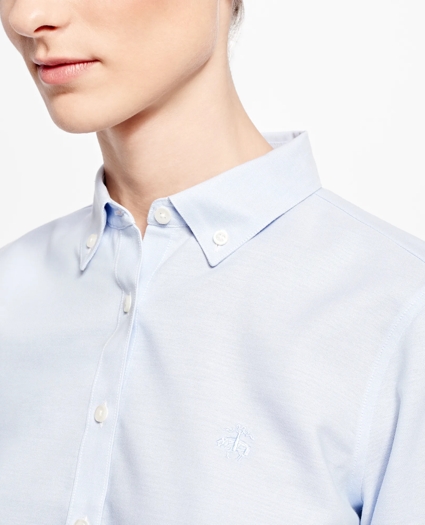 Non-Iron Tailored-Fit Supima® Cotton Dress Shirt, image 5
