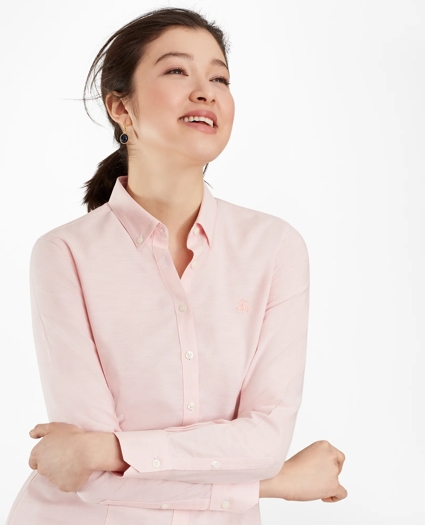 Non-Iron Tailored-Fit Supima® Cotton Dress Shirt, image 1